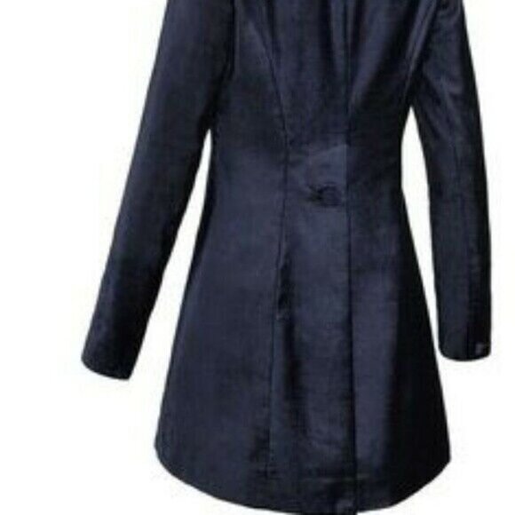 CAbi The Entrance Coat Velvet Buttons Navy - Picture 2 of 9